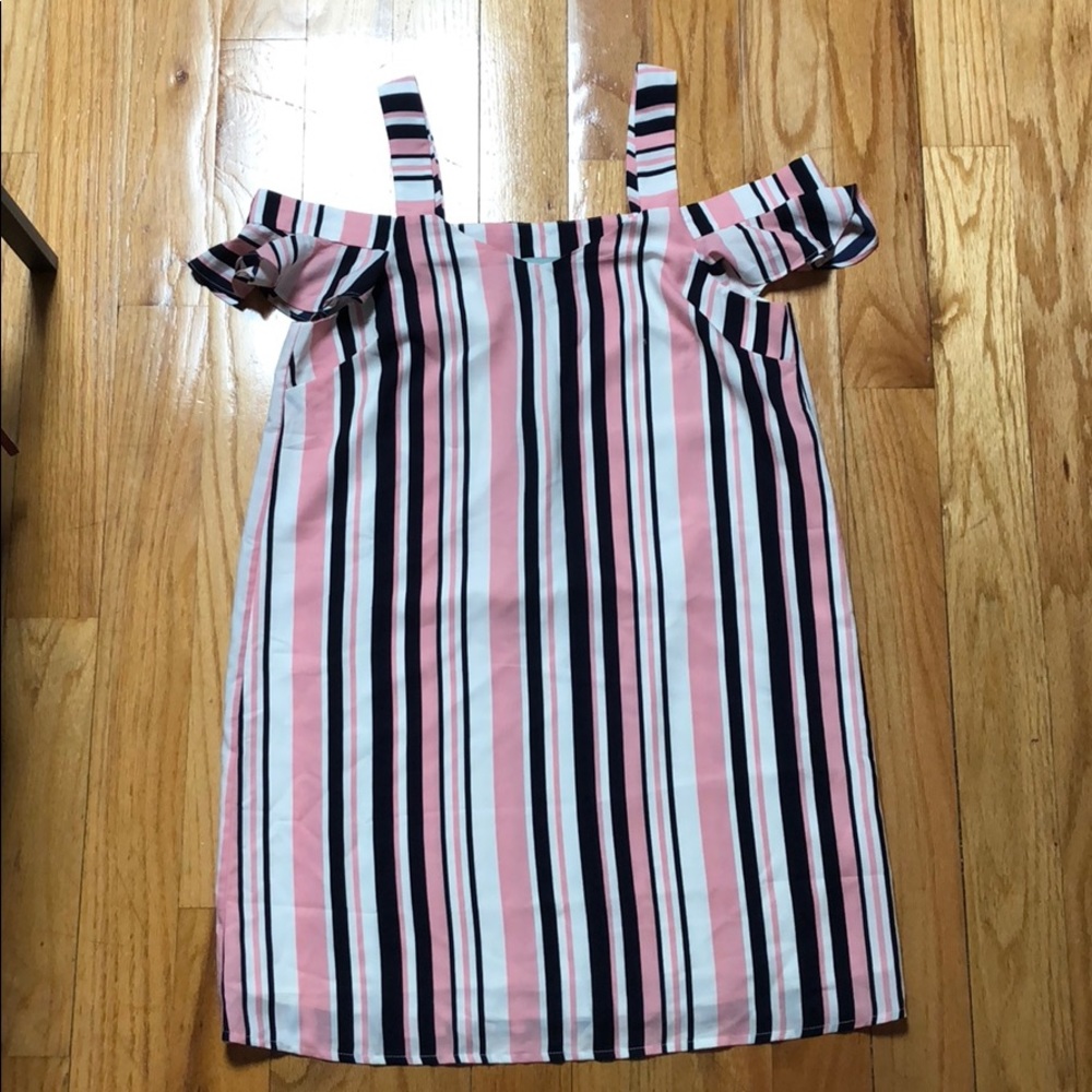 Skies Are Blue stripe dress size Medium.